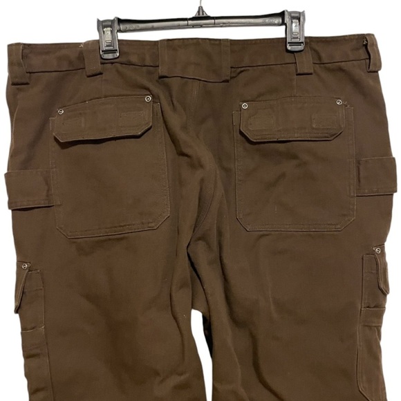 Duluth Dark Brown Fire Hose Fleece Lined Cargo Pants Relaxed Fit Size 44x34 - Picture 5 of 11